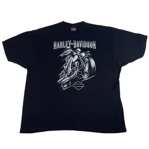 Harley Davidson Biker Motorcycle Tshirt Mens 3XL Black Crew Neck Daytona Beach